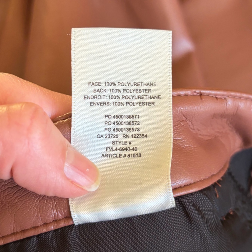 🤎 Aritzia Wilfred Melina Vegan Leather Pants | Cognac Brown 🤎 - Picture 7 of 11